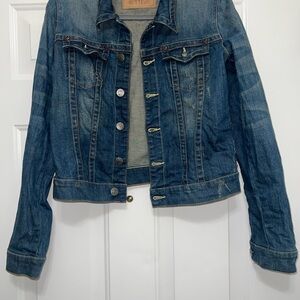 Sutters Copper Riveted Casual Cute Denim Jean Jacket‎ Juniors Large Distressed